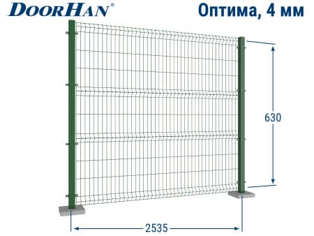 Купить 3D заборную секцию ДорХан 2535×630 мм в Пензе от 958 руб.